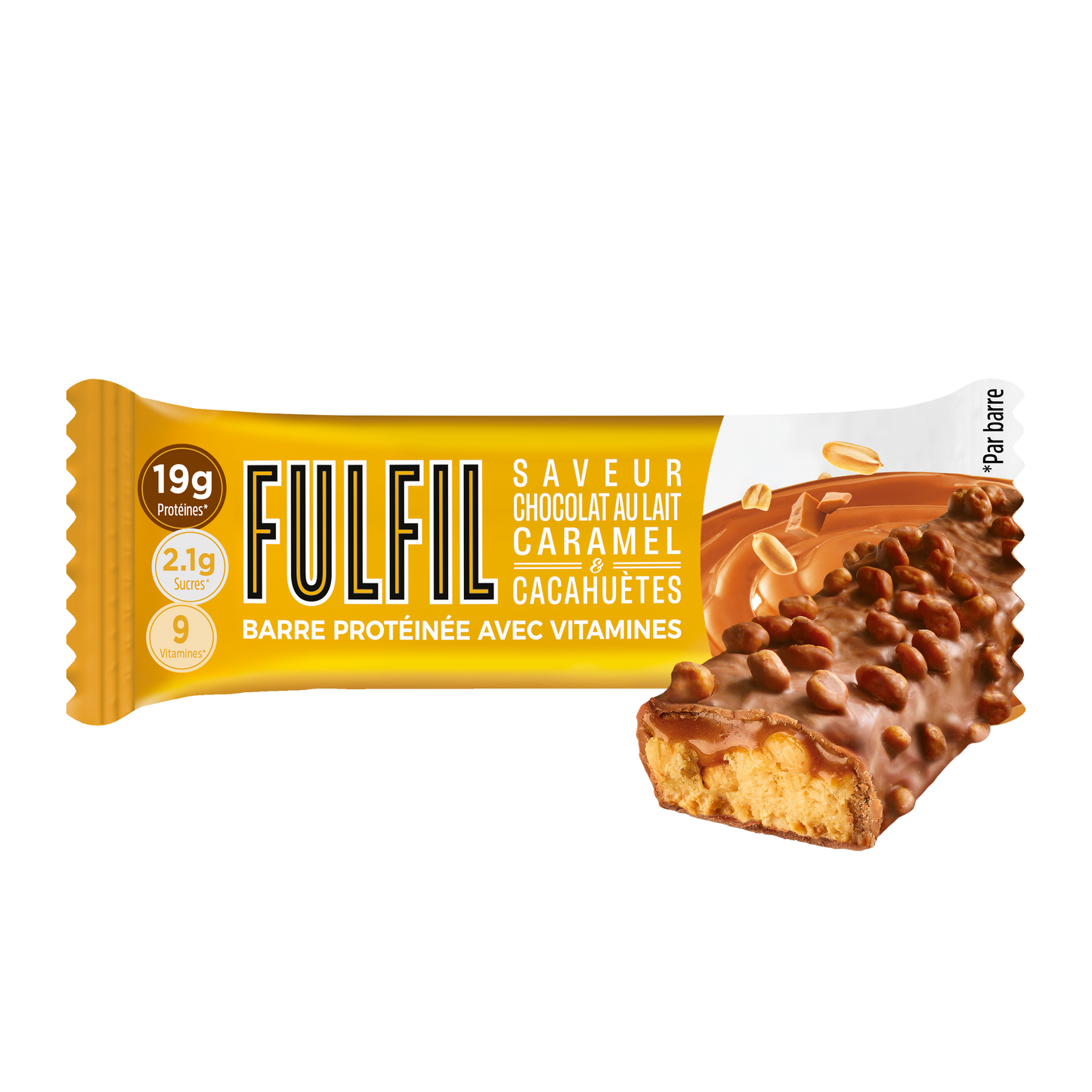 Barre Protéinée Saveur Chocolat, Cacahuètes & Caramel
