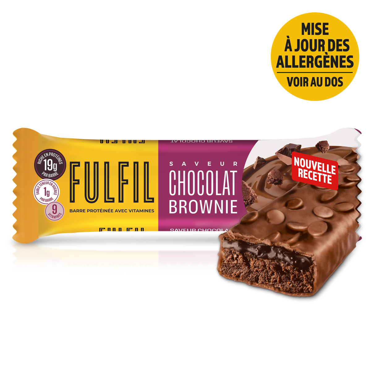 Barre Protéinée Saveur Chocolat Brownie - 12x55g
