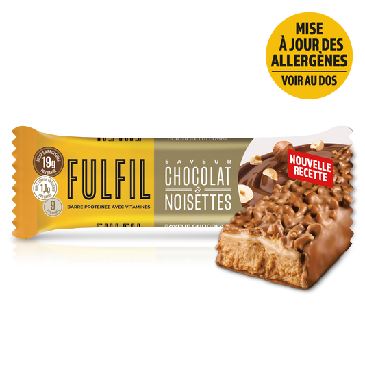 Barre Protéinée Saveur Chocolat & Noisettes - 12x55g