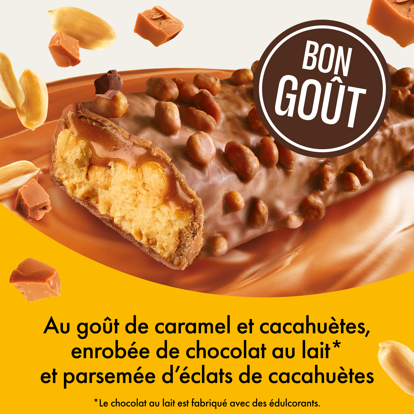 Barre Protéinée Saveur Chocolat, Cacahuètes & Caramel