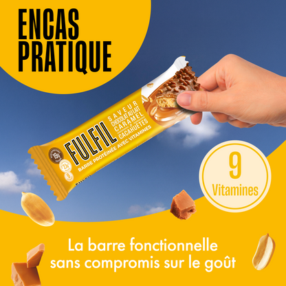 Barre Protéinée Saveur Chocolat, Cacahuètes & Caramel