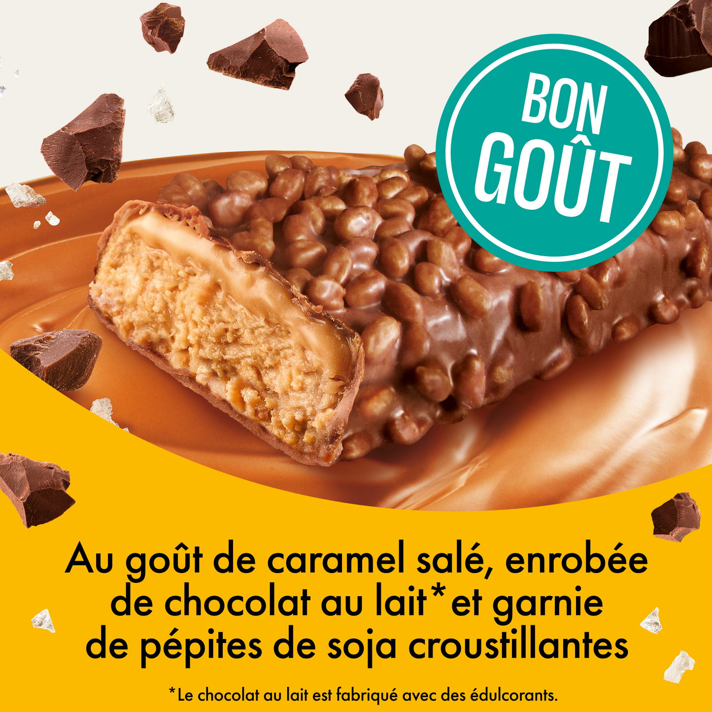 Barre Protéinée Saveur Chocolat & Caramel Salé