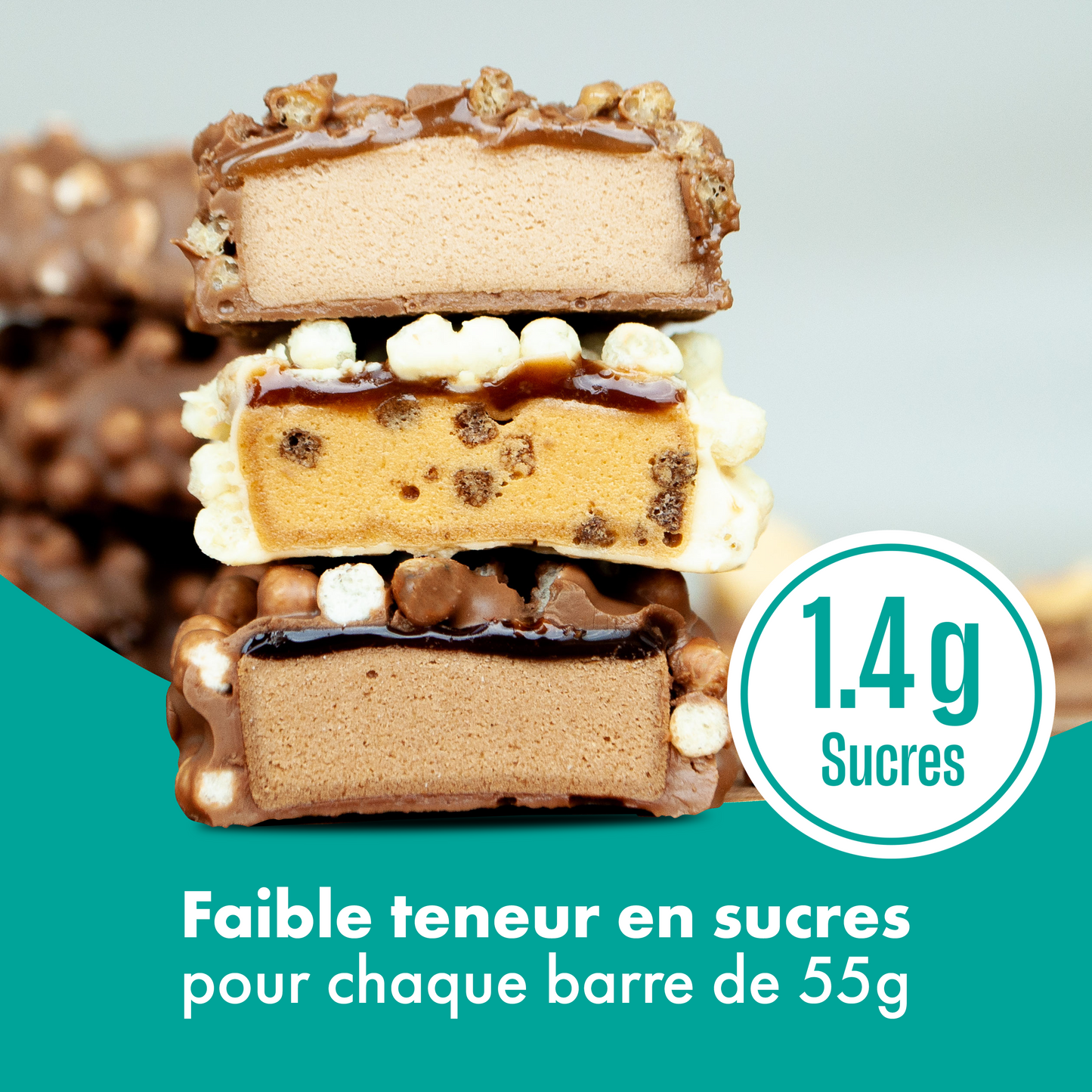 Barre Protéinée Saveur Chocolat & Caramel Salé
