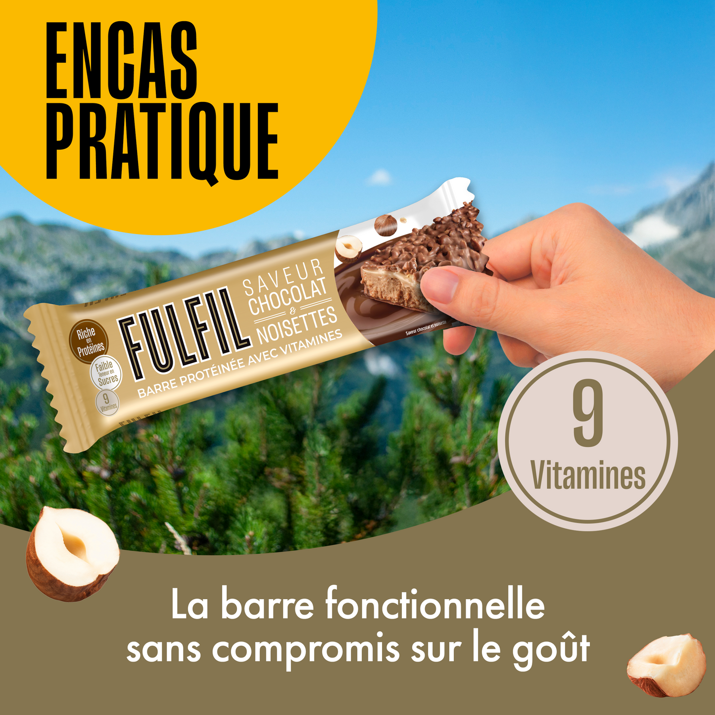 Barre Protéinée Saveur Chocolat & Noisettes