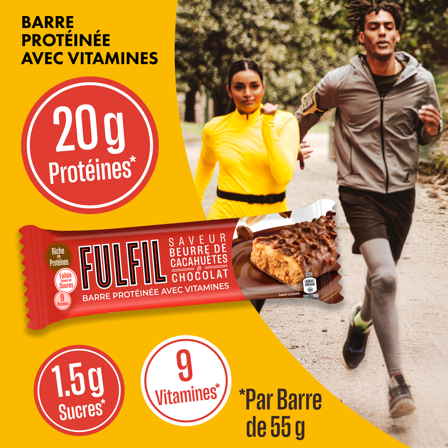 Barre Protéinée Saveur Chocolat & Beurre De Cacahuètes