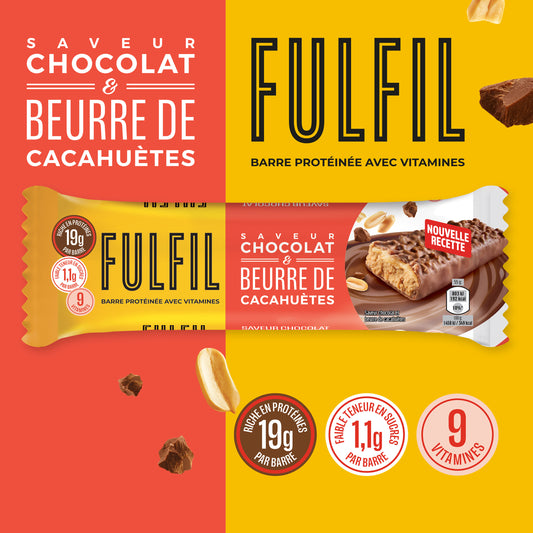 Barre Protéinée Saveur Chocolat & Beurre De Cacahuètes - 12x55g