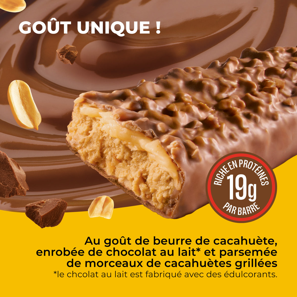 Barre Protéinée Saveur Chocolat & Beurre De Cacahuètes - 12x55g