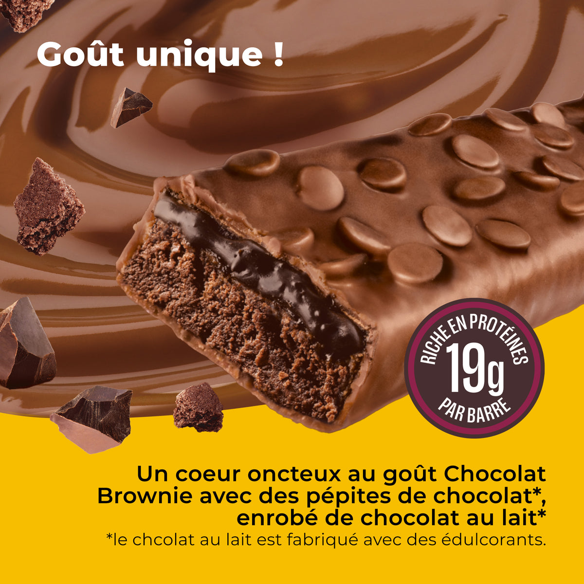 Barre Protéinée Saveur Chocolat Brownie - 12x55g