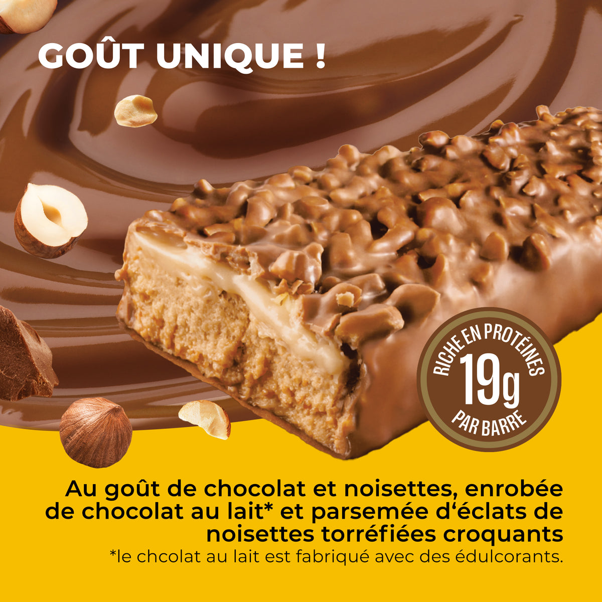 Barre Protéinée Saveur Chocolat & Noisettes - 12x55g