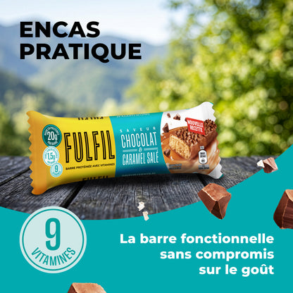 Barre Protéinée Saveur Chocolat & Caramel Salé - 12x55g