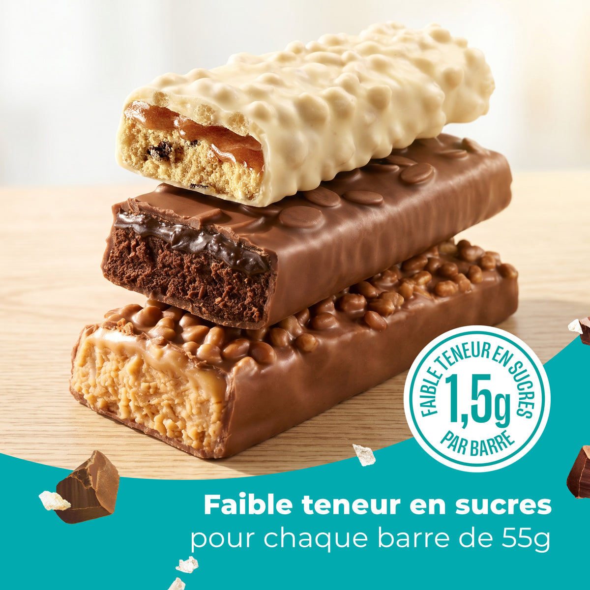Barre Protéinée Saveur Chocolat & Caramel Salé - 12x55g