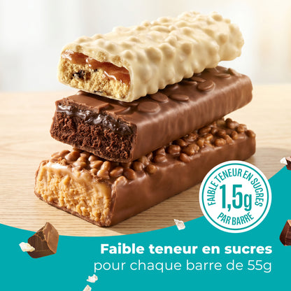 Barre Protéinée Saveur Chocolat & Caramel Salé - 12x55g