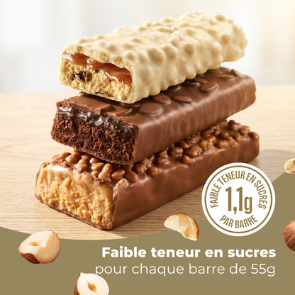 Barre Protéinée Saveur Chocolat & Noisettes - 12x55g